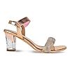 Rocia Rose Gold Women Diamond Embellished Block Heel Sandals