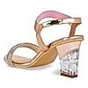 Rocia Rose Gold Women Diamond Embellished Block Heel Sandals