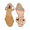 Rocia Rose Gold Women Diamond Embellished Block Heel Sandals