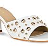 Rocia White Women Rivet Studded Stilettos