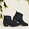 Rocia Black Women Suede Block Heel Boots