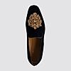 LANGUAGE BLACK MEN VELVET FORMAL SLIP-ON SHOES