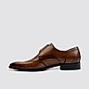 LANGUAGE TAN MEN LEATHER MONK-STRAP SHOES