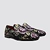 LANGUAGE BLACK MEN VELVET FORMAL SLIP-ON SHOES