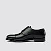 LANGUAGE BLACK MEN LEATHER MONK-STRAP SHOES