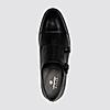 LANGUAGE BLACK MEN LEATHER MONK-STRAP SHOES