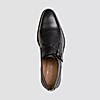 LANGUAGE BLACK MEN LEATHER MONK-STRAP SHOES