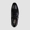 LANGUAGE BLACK MEN LEATHER MONK-STRAP SHOES