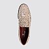 LANGUAGE BEIGE MEN VELVET FORMAL SLIP-ON SHOES