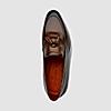 LANGUAGE BROWN MEN LEATHER FORMAL SLIP-ON SHOES