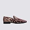 LANGUAGE MAROON MEN VELVET FORMAL SLIP-ON SHOES