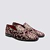 LANGUAGE MAROON MEN VELVET FORMAL SLIP-ON SHOES