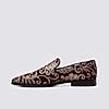 LANGUAGE MAROON MEN VELVET FORMAL SLIP-ON SHOES