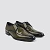 LANGUAGE OLIVE MEN LEATHER FORMAL LACE-UP SHOES