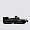 LANGUAGE BLACK MEN LEATHER LOAFERS