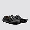 LANGUAGE BLACK MEN LEATHER LOAFERS