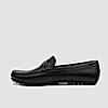 LANGUAGE BLACK MEN LEATHER LOAFERS