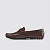 LANGUAGE BROWN MEN LEATHER LOAFERS