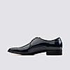 LANGUAGE NAVY MEN LEATHER FORMAL LACE-UP SHOES