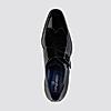 LANGUAGE BLACK MEN LEATHER MONK-STRAP SHOES