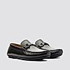 LANGUAGE BLACK MEN LEATHER LOAFERS