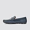 LANGUAGE NAVY MEN LEATHER LOAFERS