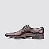 LANGUAGE BROWN MEN LEATHER FORMAL LACE-UP SHOES