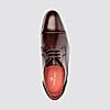 LANGUAGE BROWN MEN LEATHER FORMAL LACE-UP SHOES