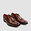 LANGUAGE TAN MEN LEATHER FORMAL LACE-UP SHOES