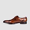 LANGUAGE TAN MEN LEATHER FORMAL LACE-UP SHOES