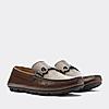 LANGUAGE BROWN MEN LEATHER LOAFERS