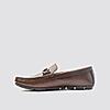 LANGUAGE BROWN MEN LEATHER LOAFERS