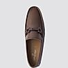 LANGUAGE BROWN MEN LEATHER LOAFERS