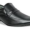 Regal Black Mens Formal Textured Leather Slip On Shoes