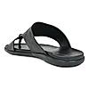 Regal Black Mens Casual Croco Print Sandals