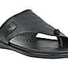 Regal Black Mens Casual Croco Print Sandals