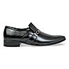 Regal Black Mens Formal Textured Leather Slip On Shoes