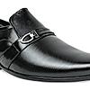 Regal Black Mens Formal Textured Leather Slip On Shoes