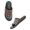 Regal Brown Mens Casual Croco Print Sandals