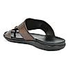 Regal Brown Mens Casual Croco Print Sandals