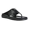 Regal Black Mens Casual Textured Leather Sandals
