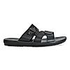 Regal Black Mens Casual Textured Leather Sandals