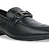 Imperio Black Mens Formal Leather Buckled Slip On Shoes