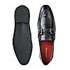 Imperio Black Mens Formal Leather Buckled Slip On Shoes