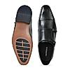 Imperio Black Mens Leather Formal Double Monks