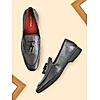 Imperio Brown Mens Formal Leather Tasseled Slip On Shoes