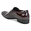 Regal Maroon Mens Textured Leather Formal Patent Shoes