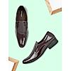 Imperio Maroon Mens Textured Leather Formal Slip On Shoes