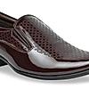 Imperio Maroon Mens Textured Leather Formal Slip On Shoes