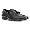 Imperio Black Mens Formal Leather Tasseled Slip On Shoes